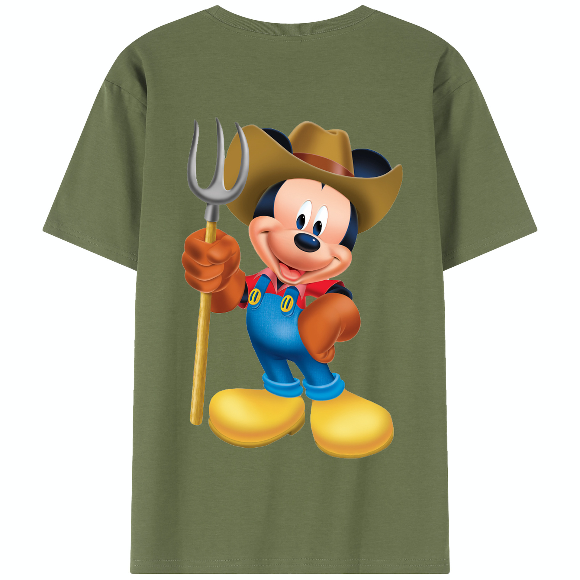 （画像用） ミッキーマウス Mickey Mouse 綿100％半袖Tシャツ（背面プリント）